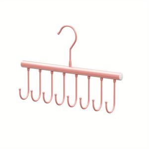 TEMU 8개 후크 옷걸이 스테인리스 스틸 수납 옷걸이 가정용 옷장 추가 회전식 다기능 의류 정리대 속옷 벨트 넥타이, 공간 절약 모자 보관 랙 스카프 정리대 남성 넥타이 벨트 옷걸이