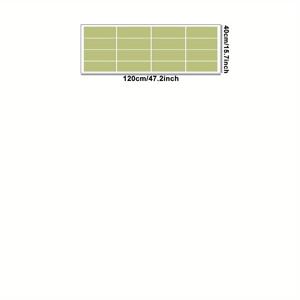 TEMU 1개 모조 캐시미어 스타일 1000g/m² 두께 10mm 40x120cm/15.6x47인치 그린 그리드 직사각형 매트 - 현대 스칸디나비아 침실, 거실, 서재, 라운지용 러그, 아늑한 공간 액센트, 일본풍 인테리어, 부드러운 질감 폴리에스터 바닥매트, 내구성 있는 홈