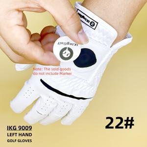 TEMU IKINGGOLF 골프 장갑 - 통기성 좋은 극세사 및 미끄럼 방지 내구성 양피, 흰색, 분리형 자석 손목 밴드, 클로저, 좌손 사용에 적합