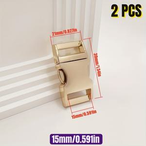 TEMU 2개/팩 10-30mm 메탈 사이드 릴리스 버클, 파라코드 팔찌 강아지 고양이 목걸이 재봉 가방 여행 가방 야외 백팩 추가 장비