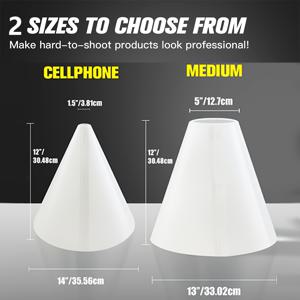 TEMU 2개 360도 사진 디퓨저 세트 - PVC, 흰색, 삼각형 반사 조명 콘, 화장품 및 보석 사진 촬영에 적합, 사진 디퓨저 | 삼각형 조명 콘 | 내구성 좋은 사진 장비