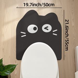 TEMU 1개 욕실 러그 욕실 매트, 귀여운 고양이 프린팅 흡수성 및 미끄럼 방지 욕실 매트, 욕실 바닥, 싱크대, 욕조, 샤워실, 홈 데코 봄 데코 여름 데코용 빠른 건조 욕실 매트