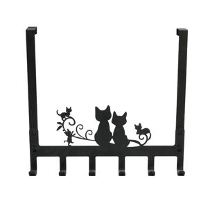 TEMU 1개 고양이 금속 도어 후크, 6단 후크 디자인으로 침실/욕실/사무실 등 다양한 장소에 적합. 옷/모자/가방, 휴일 장식품을 걸 수 있으며, 가족/친구에게 크리스마스 선물로 줄 수 있습니다