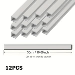 TEMU 12개 PVC U-채널, DIY 트랙 홈, 수족관 유리 가장자리 스트립, DIY 서랍 슬라이드, 수납 트랙, 캐비닛 도어 레일, 서랍 메커니즘, 부드러운 글라이드 레일, 기능성 홈, 하드웨어 액세서리, 슬라이드 레일, 공예 애호가, 수족관 제조업체용