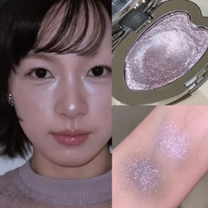 TEMU 몽환 글리터 펄 아이섀도우 02번 퍼플 쉬머 은은한 광채 밀착력 좋은 롱래스팅 컬러 체인지