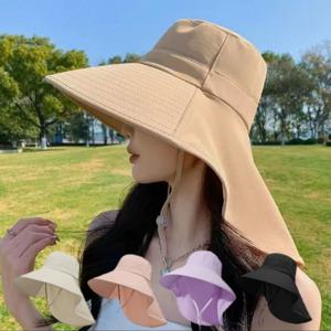 TEMU 넓은챙 플랩캡 자외선차단 사파리모자 벙거지 썬캡 여름모자 아웃도어 모자 일모자 비치모자