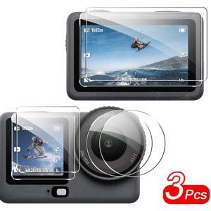 TEMU DJI Osmo Action 6, Action 5, Pro, Action 3/4에 적합한 렌즈 스크린 보호 필름 3/6/9개입, OLED 디스플레이용 강화 유리 스크린 보호 필름, 풀 보호, Ultra HD, 9H 경도, 스크래치 방지