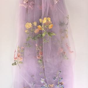 TEMU 레트로 컬러 자수 꽃무늬 레이스 테이블 러너 70 X 180/300 Cm, 투명 메시 튤 테이블 러너, 웨딩 테이블보, 시크한 파티 테이블 센터피스 장식, 웨딩 장식, 생일 파티 장식에 적합