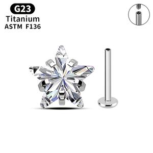 TEMU 남녀공용 1 X 4mm 미니 스타 항알레르기 헬릭스 스터드, 소형 미니 헬릭스 피어싱, 귀 피어싱용 도파민 헬릭스 스터드