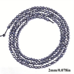 TEMU 2/3/4mm 천연 다면체 헤마타이트 라운드 루스 비즈, 주얼리 제작 목걸이 팔찌 귀걸이 반지용