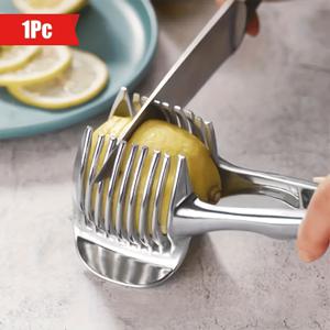 TEMU 1개 레몬 슬라이서, 토마토 슬라이서, 알루미늄 레몬 슬라이서, 가정용 다기능 슬라이서, 과일 및 토마토 분리기. 알루미늄 레몬 슬라이서, 수동 슬라이싱 클램프 토마토, 토마토 및 계란/시금치 분리 도구. 합금 제작 레몬 슬라이서
