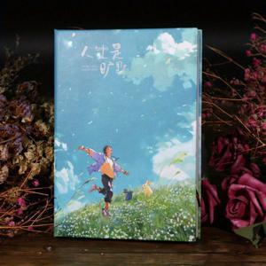 TEMU 라이프 이즈 와일드니스 노트북 (110색상 풀컬러) - 풍경 디자인과 풍선·야생화가 돋보이는 7.41x5.04인치 크기, 저널링·스케칭·창의적 글쓰기에 완벽한 필수 아이템