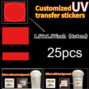 TEMU 맞춤형 UV TDF 전사 스티커, 팩당 25/55매, 3-9cm / 1.57-3.54인치 패턴 및 로고, 개인화 로고 맞춤 제작, 3D 투명 고품질 스티커, 매끄러운 표면 사용에 적합, 간편한 부착, 내구성 있는 스티커