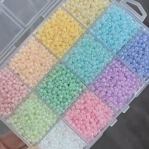 TEMU 주얼리 제작 키트, 3500개 12칸 3mm 유리 씨드 비즈 세트, 핸드메이드 DIY 공예, DIY 주얼리 제작, 팔찌, 주얼리, 목걸이, 귀걸이, 키체인 펜던트 등에 적합, 주얼리 제작용 공예 액세서리, 패션 선물