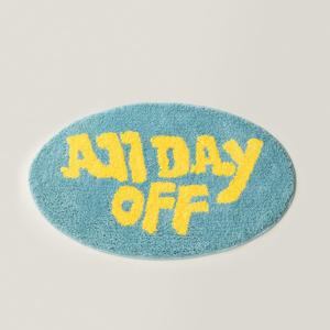 TEMU 페이크 캐시미어 ALL DAY OFF 타원형 재미있는 러그는 욕실, 침실 및 거실 장식에 적합합니다.