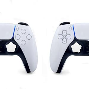 TEMU PS4/5, Switch 2, Xbox용 젤리 화이트 별 모양 게임 컨트롤러 엄지 스틱 커버 2개입
