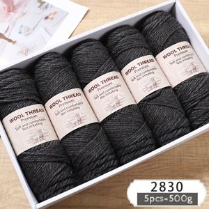 TEMU 500G 245개 바늘용 굵은 양모 털실, 알파카 양모 털실, 수제 재료 털실 제작, 가을/겨울 뜨개질, 패셔너블한 스웨터, 스웨터, 재킷, 스카프, 모자, 장갑, 털실 공 5개/팩