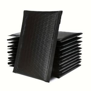 TEMU 50개 블랙 폴리에틸렌 버블 메일러, 6.69*4.3인치 - 소규모 비즈니스 포장 및 우편 용품용 패딩 배송 봉투, 소형 버블 메일러