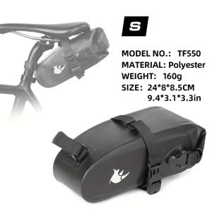 TEMU Rhinowalk 자전거 안장 가방 1.5L 2.5L 4L 반사 로고 테일 라이트 후크 휴대용 사이클링 가방 로드 바이크 산악 자전거 자전거 추가 장비