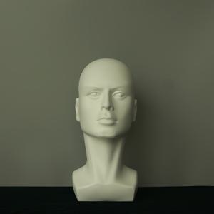 TEMU KIMRUIMA 순백색 남성용 매니큐인 헤드 - 가발, 모자 및 패션 안경용, 부드러운 표면, 세부 얼굴 특징, 내구성 있는 디스플레이 소품
