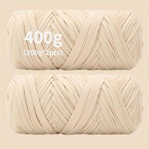 TEMU 400G 대량 원단 털실 2스케인, 직조 가방, 직조 수납 바구니, 카펫, 수제 아기띠 재료 패키지