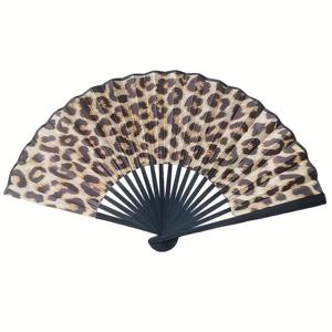 TEMU 1 우아한 프린트 접이식 부채, 블랙 프레임 - 여성용 가벼운 휴대용 핸드헬드 팬, 파티 및 해변 나들이를 위한 공정 필요 없는 패션 액세서리, 결혼식 액세서리, 스타일리시한 소품, 내구성 있는 구조