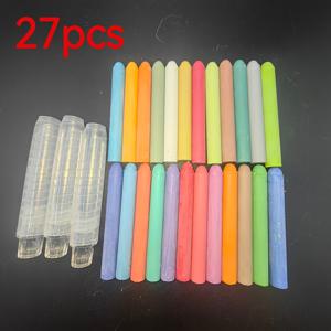 TEMU 7개/14개/27개 페인팅 초크 세트 (보호 케이스 포함), 24가지 색상 지울 수 있는 초크, 페인팅, 칠판, 드로잉에 적합, 밝은 색상, 물로 지울 수 있음