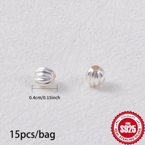 TEMU 15개/팩 S 순은 호박 구슬 스페이서 비즈 루즈 비즈 주얼리 액세서리 DIY 비즈링 팔찌 목걸이 발찌 스페이서 주얼리 재료