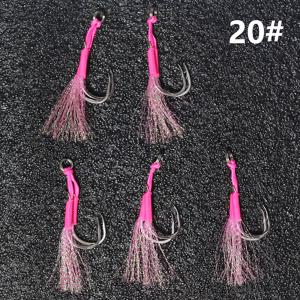 TEMU 5쌍 탄소강 이중 후크 낚시 바늘, 슬로우 쉐이크 후크, (블루 핑크 그린) 부식 방지, 역방향 스틱 보트 후크 포함, 바다 낚시, 트롤링 낚시, 낚시 장비 추가용
