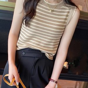 TEMU 조끼 멜빵 여성 여름 아우터 와이드 숄더 스트랩 속옷 노출 방지 시크 스위트 스파이시 민소매 탑