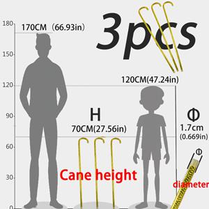 TEMU 3개입, 높이 70cm PVC 소재 레이저 효과, 여러 색상의 소형 지팡이. 벨리댄스, 재즈댄스, 라틴댄스, 동양댄스, 무대댄스, 축제 의상에 적합. 댄스 지팡이 코스튬 스틱