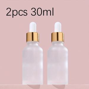 TEMU 2개입 프로스트 유리 스포이드 바이알 (에센셜 오일, 향수, 화장품용) - 10ml/15ml/30ml/50ml 사이즈, 유리 눈땀 스포이드 포함 - 액체 용기