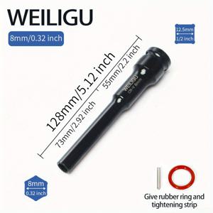 TEMU 1/2인치 소켓 헤드 (플러그 및 고정 O-링 포함), 비전원 확장 너트 스타터, 전동 렌치 내부 육각 소켓 헤드 딥 소켓 8-24mm 보어, 빅 플라이 퀵 렌치 12.5mm