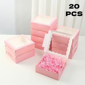 TEMU 20개입 우아한 파티 창문 선물 및 의류 박스 (뚜껑 포함) - 생일, 결혼식, 파티 선물용, 창문 디스플레이, 이벤트 선물, 샤워, 의상 프레젠테이션용 선물 포장 박스