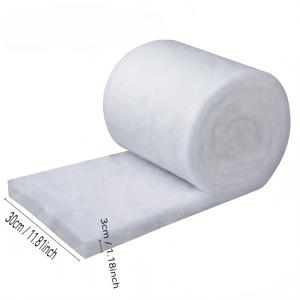 TEMU 수족관 여과기 패드 롤 - 30cm X 100cm(11.81인치 X 79인치) 고밀도 흰색 스펀지 여과재, 3cm 두께, 수족관 및 연못용 재사용 가능, 해수 및 담수 수족관 모두에 적합, 간편한 세척, 전원 불필요, 내구성 있는 Fi