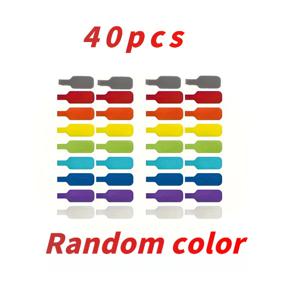 TEMU 40개 쓰기 가능한 케이블 정리 스트랩 (라벨 포함), 데이터 및 충전 케이블 정리에 특화됨, 색상의 보관 타이로 데스크탑, 서버실 및 차량용 케이블 분류에 적합, 재사용 가능
