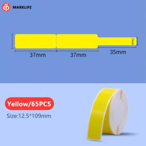 TEMU MarkLife P12/ P15/ P50/ M1 라벨 메이커용 케이블 라벨 메이커 테이프, 0.49'' X 4.29''-65개/롤, 가정용 사무실용 라벨링 테이프 교체용 열전사 라벨 테이프