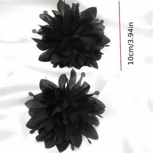 TEMU 2개 분리형 DIY 신발 액세서리, 검은 장미 꽃 모양 신발 장식, 스타일리시하고 우아한 신발 클립, 가방용 버클, 의류 액세서리, 검은색 하이힐, 샌들, 플랫 슈즈, 여성 신발 장식, 연회용 신발, 데이트용 신발 장식, 여행 및 휴가 의상