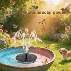 TEMU 1W~3.5W IPX8 태양광 분수, 새 목욕용 태양광 분수, 태양광 워터 피처, 워터 펀천, 태양광 워터 펀천, 독립형 휴대용 플로팅 태양광 분수 펌프, 정원, 수영장, 연못, 야외 장식용 태양광 식수 펌프