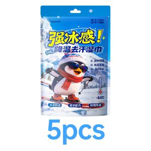 TEMU 5개입 즉각 냉각 타월 | 야외 및 일상 사용을 위한 즉각적인 냉각감, 냉각 및 땀 제거, 휴대용 및 재사용 가능, 가볍고 피부 친화적, 피트니스, 여행 및 통근을 위한 상쾌한 여름 필수품