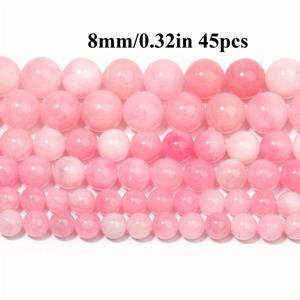 TEMU 6/8/10mm AA 천연석 핑크 오팔 스톤 부드러운 원형 루스 스페이서 비즈, 주얼리 제작, 참 팔찌, 추가 장식