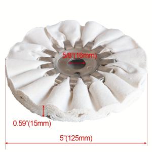TEMU 125cm 화이트 천 연마 휠 - 1500 그릿 금속 버핑 휠, 테이블탑 그라인더 및 샌딩 도구 호환, 내구성 있는 메탈 허브 & 천 디자인으로 정밀 표면 마무리, 부드러운 폴리싱 패드, 견고한 구조, 전문가용 폴리셔