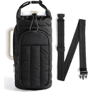 TEMU 1개 물병 홀더 가방 스트랩 포함, 40/32 Oz 크로스바디 가방, 헬스장용, 여성용 슬링 핸드백, 조절 가능한 스트랩이 있는 스포츠 야외 물병 홀더, 휴대폰 포켓이 있는 물병 캐리어 가방 (선물용 할로윈 크리스마스 추수감사절)