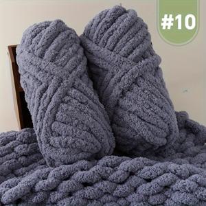 TEMU [2 스케인/500G] 매우 두꺼운 고양이 꼬리 털실 손가락 털실 Chenille 털실, 손뜨개 고양이 침대 쿠션 담요 모자 스카프 등에 적합, 20mm
