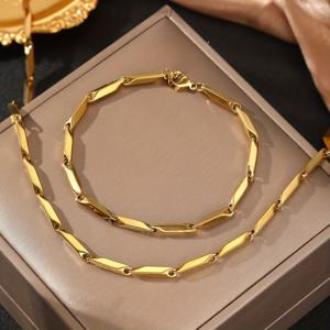 TEMU 2개 세트 3mm 쿠바 체인 목걸이 & 팔찌 액세서리, 18K 금도금 트렌디 힙합 남성 팔찌, 패셔너블 다용도 여성 목걸이, 할로윈 & 크리스마스 파티 연회 액세서리 페어링에 완벽