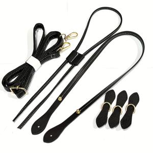 TEMU DIY PU 가죽 짚 우븐 싱글 숄더백 키트 10개/세트/ 핸드메이드 니트 코바늘 펀칭 토트 핸드백 액세서리- 여성용 DIY 핸드백 제작 키트, 길이 조절 가능한 긴 숄더 스트랩, 졸라매는 끈, 조임끈, 아일렛 귀걸이, 금속 D자형 버클, 패션 , DIY 지갑 만들기, 뜨개질하는 사람을 위한 선물, DIY 지갑 만들기