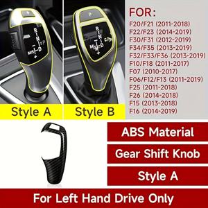 TEMU BMW F20/F21/F22/F23/F30/F31/F32/F33/F34/F35/F36/F07/F10/F12/F13/F15/F16/F25/F26 LHD 독점 카본 파이버 디자인 기어 변속 노브 커버 - 레진 엔드, 내구성 좋고 스타일리시한 인테리어 업그레이드