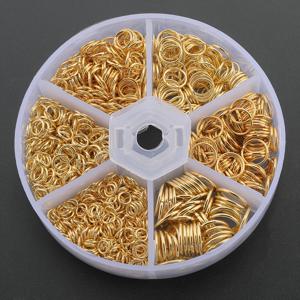 TEMU 1200개/박스 주얼리 링크 세트 (4mm, 5mm, 6mm, 7mm, 8mm, 10mm 사이즈 점프 링 포함), 주얼리 추가 재료, 팔찌 목걸이 커넥터, 키체인 폰 체인 연결, 수제 비즈 엔드 캡, 스페이서 커넥터에 적합