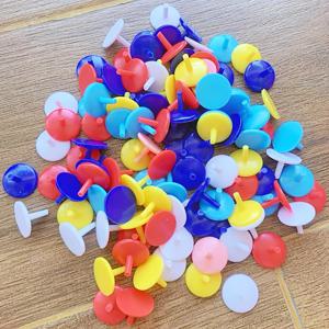 TEMU 50개/100개 컬러 플라스틱 골프공 위치 표시 못, 직경 17mm 골프공 위치 표시기