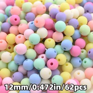 TEMU 6mm/502개 8mm/202개 10mm/102개 12mm/62개 14mm/42개 16mm/22개 멀티컬러 믹스 마카롱 매트 아크릴 스페이서 비즈 장식 비즈 루즈 주얼리 원형 비즈 팔찌 목걸이 귀걸이 주얼리 제작용
